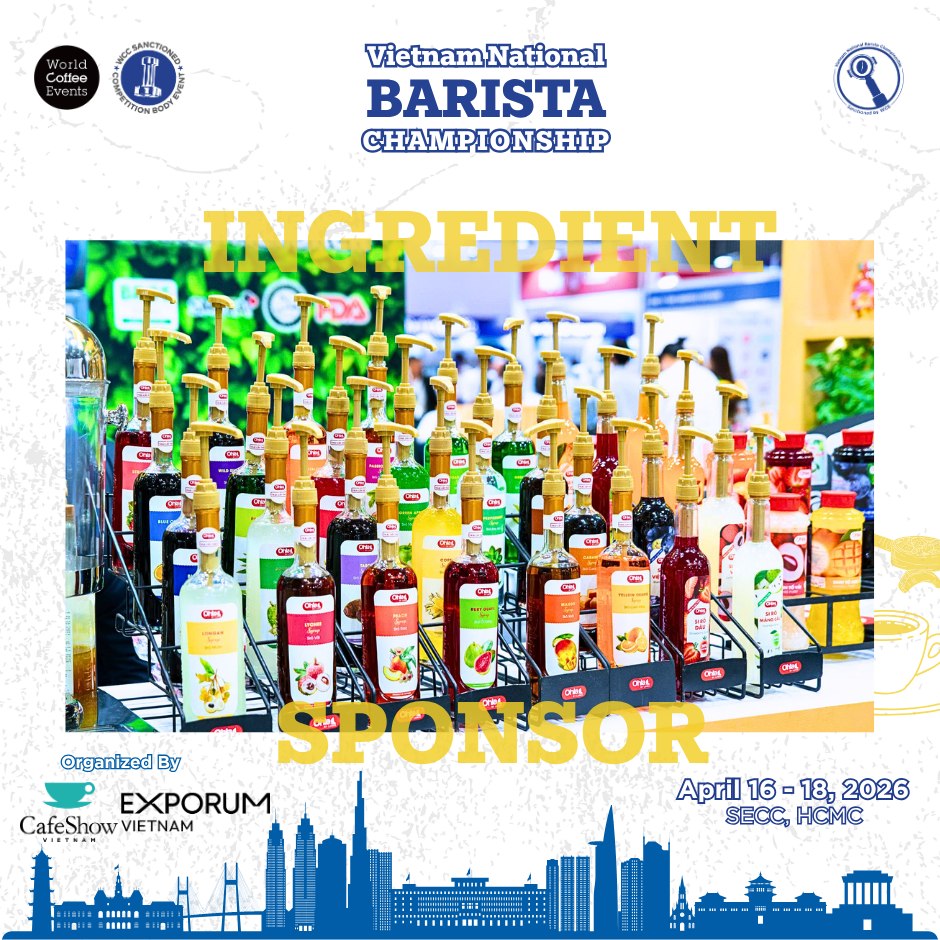 NHÀ TÀI TRỢ NGUYÊN LIỆU OHLA FNB TẠI VIETNAM NATIONAL BARISTA CHAMPIONSHIP 2026